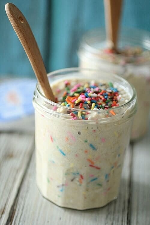 Cake Batter Overnight Oatmeal