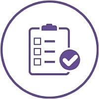 Checklist with checkmark symbol icon