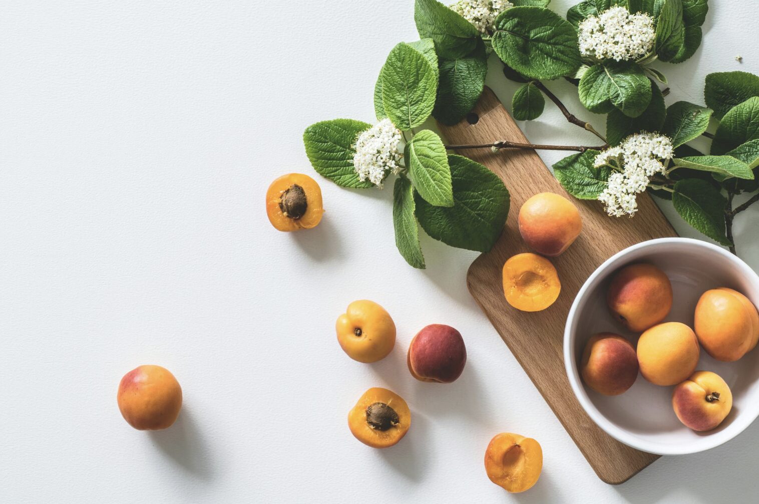 New Year Food Apricots in a Bowl